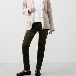Banana Republic Waimea Olive Slim High Rise Velvet Pants NIP